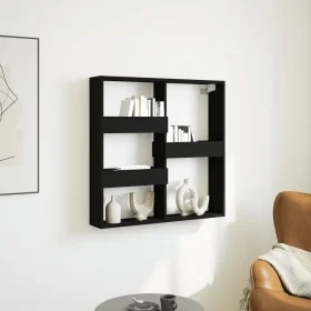 Armario de pared madera de ingeniería negro 80x15x80 cm by , Shelves and shelves - Ref: Foro24-854545, Price: 27,66 €, Discou...