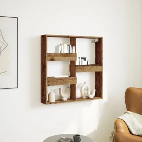 Armario de pared madera ingeniería madera envejecida 80x15x80cm by , Shelves and shelves - Ref: Foro24-854551, Price: 35,97 €...