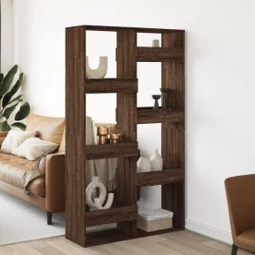Separador de ambientes madera marrón roble 100x33x175 cm by , Bookcases and shelves - Ref: Foro24-3309579, Price: 107,31 €, D...