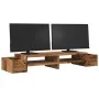 Soporte de pantalla con almacenaje color envejecido 100x27x15cm by , Computer bases and risers - Ref: Foro24-854695, Price: 3...