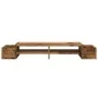 Soporte de pantalla con almacenaje color envejecido 100x27x15cm by , Computer bases and risers - Ref: Foro24-854695, Price: 3...