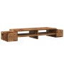 Bildschirmständer mit Ablage in verwitterter Farbe, 100x27x15cm. von , Computersockel und -erhöhungen - Ref: Foro24-854695, P...