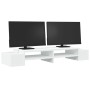 Soporte de pantalla con almacenaje madera blanco 100x27x15cm by , Computer bases and risers - Ref: Foro24-854688, Price: 34,4...