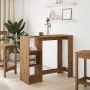 Mesa bar con estante madera roble artisian 124x46x103,5 cm by , Kitchen and dining tables - Ref: Foro24-854399, Price: 96,17 ...