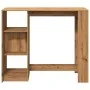 Mesa bar con estante madera roble artisian 124x46x103,5 cm by , Kitchen and dining tables - Ref: Foro24-854399, Price: 96,17 ...