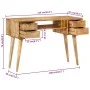 Escritorio con cajones madera maciza de mango 110x47x76 cm de , Escritorios - Ref: Foro24-351593, Precio: 334,08 €, Descuento: %