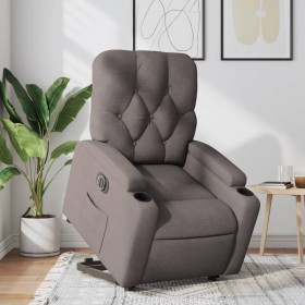 Electric reclining and lifting armchair in taupe gray fabric by , Armchairs - Ref: Foro24-3204742, Price: 313,98 €, Discount: %