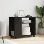 Mesa auxiliar con ruedas madera de ingeniería negra 70x35x60 cm de , Mesas auxiliares - Ref: Foro24-853147, Precio: 48,10 €, ...