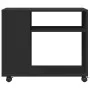 Mesa auxiliar con ruedas madera de ingeniería negra 70x35x60 cm de , Mesas auxiliares - Ref: Foro24-853147, Precio: 48,10 €, ...