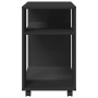 Mesa auxiliar con ruedas madera de ingeniería negra 70x35x60 cm by , Side tables - Ref: Foro24-853147, Price: 48,85 €, Discou...
