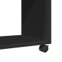 Mesa auxiliar con ruedas madera de ingeniería negra 70x35x60 cm by , Side tables - Ref: Foro24-853147, Price: 48,85 €, Discou...