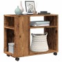 Mesa auxiliar rodante madera ingeniería envejecido 70x35x60 cm by , Side tables - Ref: Foro24-853153, Price: 51,04 €, Discoun...