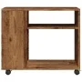 Mesa auxiliar rodante madera ingeniería envejecido 70x35x60 cm de , Mesas auxiliares - Ref: Foro24-853153, Precio: 50,20 €, D...