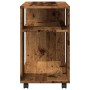 Mesa auxiliar rodante madera ingeniería envejecido 70x35x60 cm by , Side tables - Ref: Foro24-853153, Price: 51,04 €, Discoun...