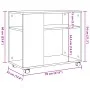 Mesa auxiliar rodante madera ingeniería envejecido 70x35x60 cm de , Mesas auxiliares - Ref: Foro24-853153, Precio: 50,20 €, D...