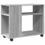 Mesa auxiliar con ruedas madera gris Sonoma 70x35x60 cm by , Side tables - Ref: Foro24-853151, Price: 51,32 €, Discount: %