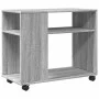 Mesa auxiliar con ruedas madera gris Sonoma 70x35x60 cm by , Side tables - Ref: Foro24-853151, Price: 50,59 €, Discount: %