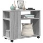 Mesa auxiliar con ruedas madera gris Sonoma 70x35x60 cm by , Side tables - Ref: Foro24-853151, Price: 51,32 €, Discount: %