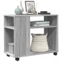 Mesa auxiliar con ruedas madera gris Sonoma 70x35x60 cm by , Side tables - Ref: Foro24-853151, Price: 50,59 €, Discount: %