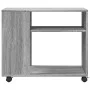 Mesa auxiliar con ruedas madera gris Sonoma 70x35x60 cm by , Side tables - Ref: Foro24-853151, Price: 50,59 €, Discount: %