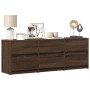 Mueble de TV LED madera ingeniería marrón roble 140x34x50 cm de , Muebles TV - Ref: Foro24-3307925, Precio: 126,76 €, Descuen...