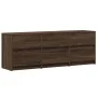 Mueble de TV LED madera ingeniería marrón roble 140x34x50 cm by , TV Furniture - Ref: Foro24-3307925, Price: 121,62 €, Discou...