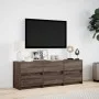 Mueble de TV LED madera ingeniería marrón roble 140x34x50 cm by , TV Furniture - Ref: Foro24-3307925, Price: 121,62 €, Discou...