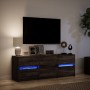 Mueble de TV LED madera ingeniería marrón roble 140x34x50 cm de , Muebles TV - Ref: Foro24-3307925, Precio: 126,76 €, Descuen...