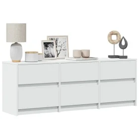 Mueble de TV con LED madera de ingeniería blanco 140x34x50 cm de , Muebles TV - Ref: Foro24-3307919, Precio: 145,96 €, Descue...