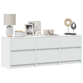 TV-Möbel mit LED-Beleuchtung aus weißem Ingenieurholz 140x34x50 cm von , TV-Möbel - Ref: Foro24-3307919, Preis: 150,31 €, Rab...