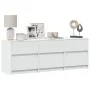 Mueble de TV con LED madera de ingeniería blanco 140x34x50 cm de , Muebles TV - Ref: Foro24-3307919, Precio: 145,96 €, Descue...