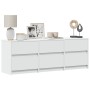 Mueble de TV con LED madera de ingeniería blanco 140x34x50 cm by , TV Furniture - Ref: Foro24-3307919, Price: 150,31 €, Disco...