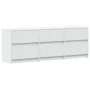 Mueble de TV con LED madera de ingeniería blanco 140x34x50 cm de , Muebles TV - Ref: Foro24-3307919, Precio: 145,96 €, Descue...