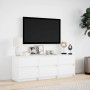 Mueble de TV con LED madera de ingeniería blanco 140x34x50 cm by , TV Furniture - Ref: Foro24-3307919, Price: 150,31 €, Disco...