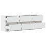 Mueble de TV con LED madera de ingeniería blanco 140x34x50 cm by , TV Furniture - Ref: Foro24-3307919, Price: 150,31 €, Disco...