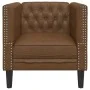Sillón de piel de ante sintético marrón by , Sofas - Ref: Foro24-372682, Price: 175,76 €, Discount: %