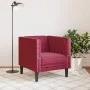 Sillón Chesterfield de terciopelo artificial rojo tinto by , Sofas - Ref: Foro24-372677, Price: 156,92 €, Discount: %