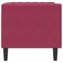 Sillón Chesterfield de terciopelo artificial rojo tinto by , Sofas - Ref: Foro24-372677, Price: 156,92 €, Discount: %