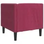 Sillón Chesterfield de terciopelo artificial rojo tinto by , Sofas - Ref: Foro24-372677, Price: 156,92 €, Discount: %
