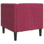 Sillón Chesterfield de terciopelo artificial rojo tinto de , Sofás - Ref: Foro24-372677, Precio: 159,31 €, Descuento: %