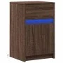 Nachttisch mit LED-Lichtern aus Eichen-Ingenieurholz in Braun. von , Nachttische - Ref: Foro24-852010, Preis: 49,68 €, Rabatt: %