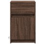 Mesita de noche con luces LED madera de ingeniería roble marrón de , Mesitas de noche - Ref: Foro24-852010, Precio: 51,86 €