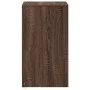 Mesita de noche con luces LED madera de ingeniería roble marrón de , Mesitas de noche - Ref: Foro24-852010, Precio: 49,68 €, ...