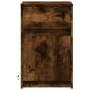 Mesita de noche con luces LED madera ingeniería roble ahumado by , Nightstands - Ref: Foro24-852006, Price: 48,25 €, Discount: %