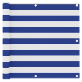 Toldo para balcón tela oxford blanco y azul 90x400 cm de vidaXL, Sombrillas - Ref: Foro24-134917, Precio: 21,38 €, Descuento: %