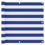 Balkonmarkise aus weißem und blauem Oxford-Stoff, 90 x 400 cm von vidaXL, Sonnenschirme - Ref: Foro24-134917, Preis: 21,01 €,...
