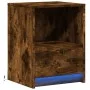 Mesita de noche con luces LED madera ingeniería roble ahumado von , Nachttische - Ref: Foro24-852027, Preis: 41,24 €, Rabatt: %