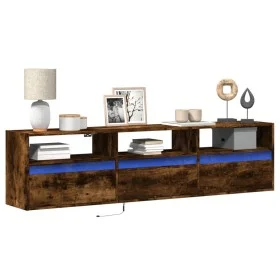 Mueble de TV de pared con LED roble ahumado 180x31x45 cm von , TV-Möbel - Ref: Foro24-3307944, Preis: 151,73 €, Rabatt: %