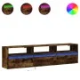 Mueble de TV de pared con LED roble ahumado 180x31x45 cm de , Muebles TV - Ref: Foro24-3307944, Precio: 151,73 €, Descuento: %