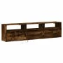 Mueble de TV de pared con LED roble ahumado 180x31x45 cm de , Muebles TV - Ref: Foro24-3307944, Precio: 151,73 €, Descuento: %